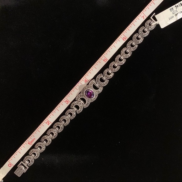 925 sterling silver marcasite bracelet - Picture 7 of 7